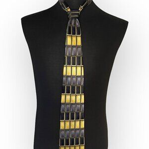 Kilburne and Finch Yellow and Blue Suit Tie